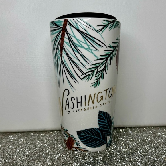 Starbucks Washington The Evergreen State Travel Mug Cup with Lid 12oz NWT - Picture 2 of 7